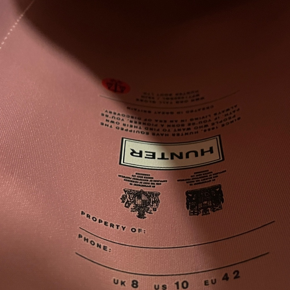 Hunter Pink Gloss Tall Rain Boots - Picture 6 of 6